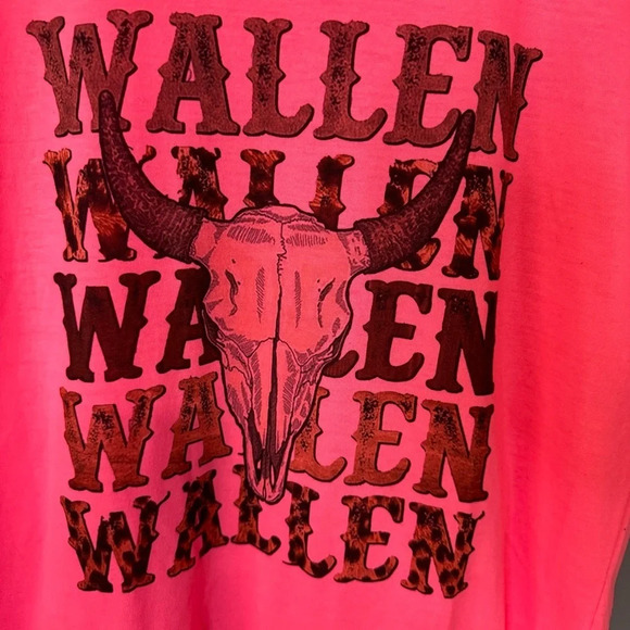 🔹5/$25🔹 Gildan Morgan Wallen Hot Pink Short Sleeve Graphic T Shirt. Size Small - Picture 3 of 7